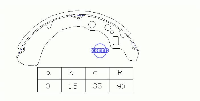 DAIHATSU CUORE II (L80, L81) Drum Brake shoes OEM:47430-87205 FSB326 MK0021 GS6244, OK-BS396
